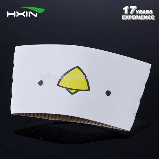 custom logo print white kraft paper coffee cup sleeve