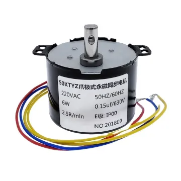 Title: "High Torque 220V 50KTYZ Synchronous Gear Motor: 1-120 RPM, 6W Speed Reducer with 50KTYZ Specification - CW/CCW Rotation Options
