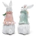 Figuras de conejito (Conejo blanco de Pascua 2pcs)