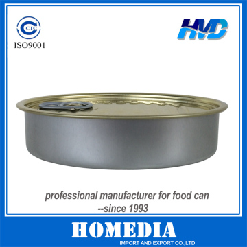 604# empty oval tin can for sardines 2 piece tin can