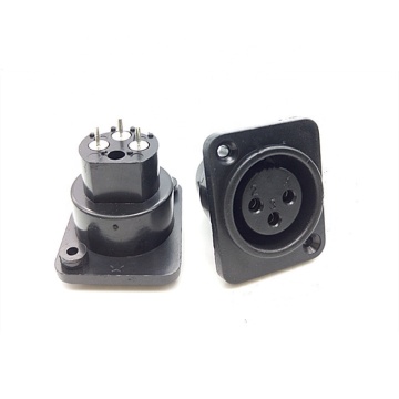 3 Pin XLR Jack Female Socket Audio Studio Connector Plastic