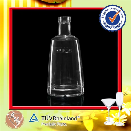 Food Grade Unique Design 700ML Glassware Price Bottle Gin