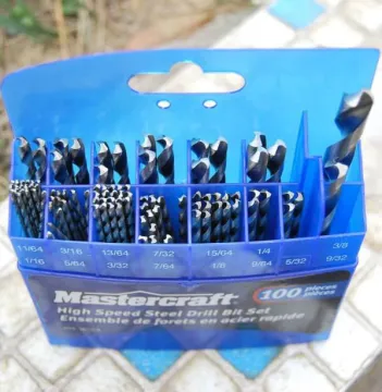 100PCS High Speed Steel Twist Drill Bits Set(Type A)(Polished finished twist drills bit set)(inch/SAE)