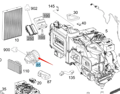 Factory Direct Sales Magneti Marelli Blower Motor Front 0008304701 for Mercedes Benz Vito W447