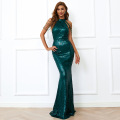 Sequin Tassel Bodycon Maxi Prom Dress