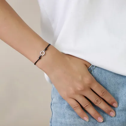 Waterproof Sun Moon Star Charm Friendship Bracelet