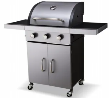 CE Approval High Temperature Powder Coating Cooking Barbecue Outdoor 3 Burner Gas BBQ Grill