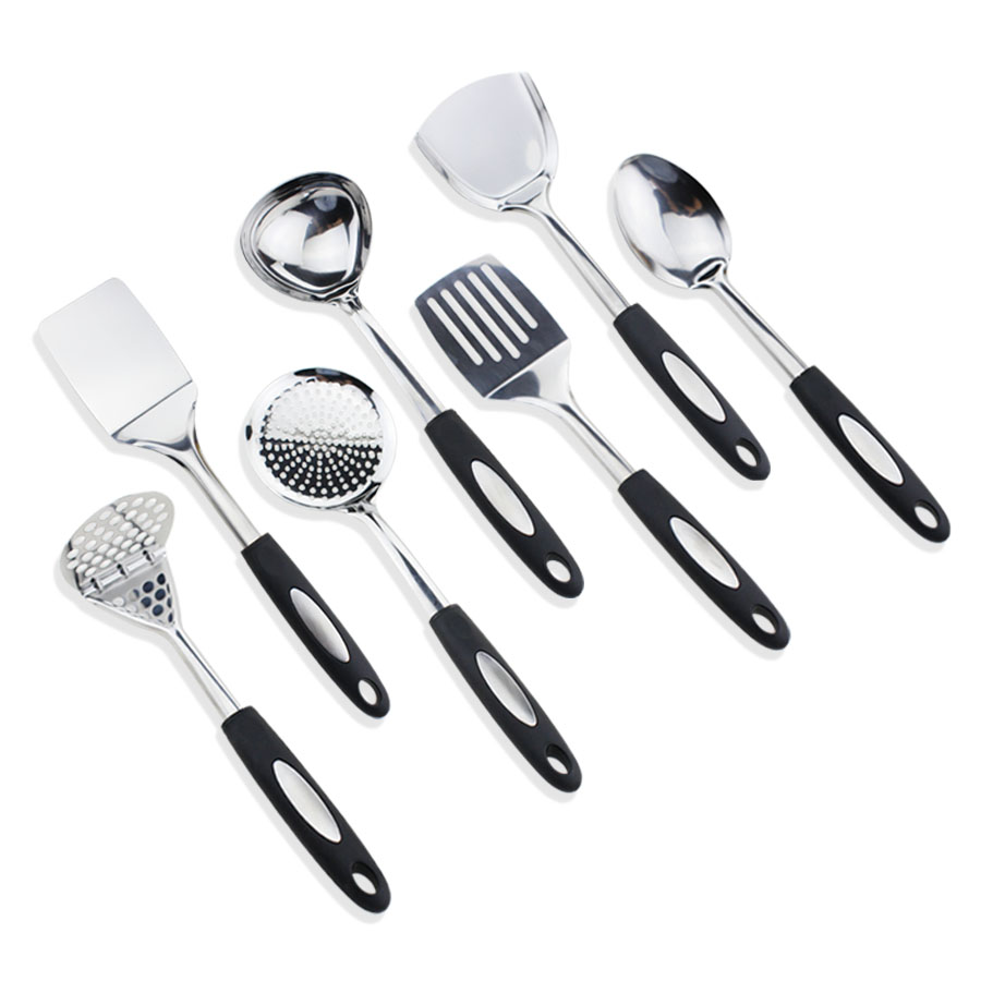 Set di utensili da cucina in acciaio inossidabile da 7 pezzi