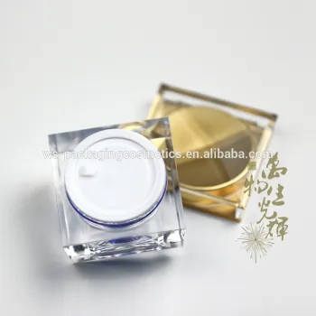 Acrylic Luxury Plastic Blue 1oz Cosmetic Jar