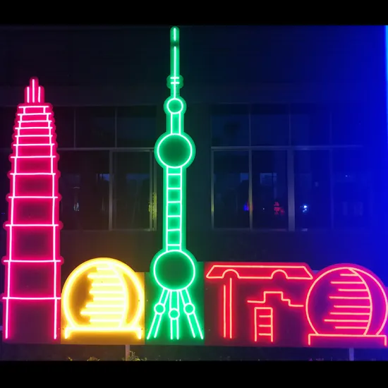 FAMOUS CITY BUILDING NEON SIGN