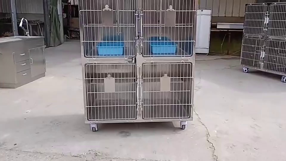 Stainless Steel ICU Oxygen Monitoring Cabin Cage for Pets