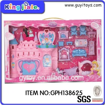 Funny girl plastic play set safe my happy family house toy