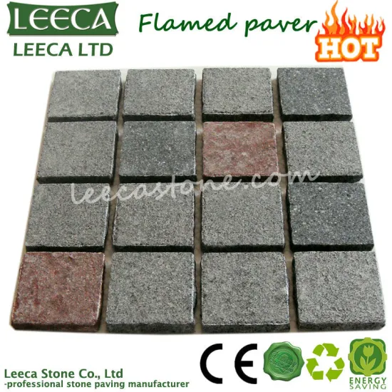 Porphyry mesh back stone pavings