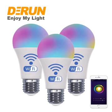 WiFiおよびBluetooth制御A60 9W E27/E26 LEDスマートバルブ-Tuya Color Color Chanceable、Dimmable Multicolor Bulb