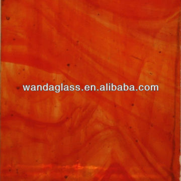 3mm cathedral glass (RED transparent flat glass) for door and window