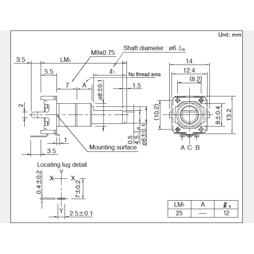 Ec12 serie Incrementele encoder