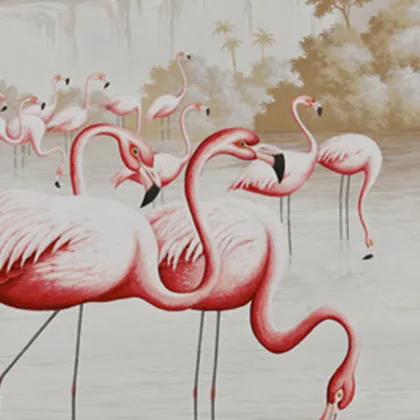 western painting soft grey wallpaper