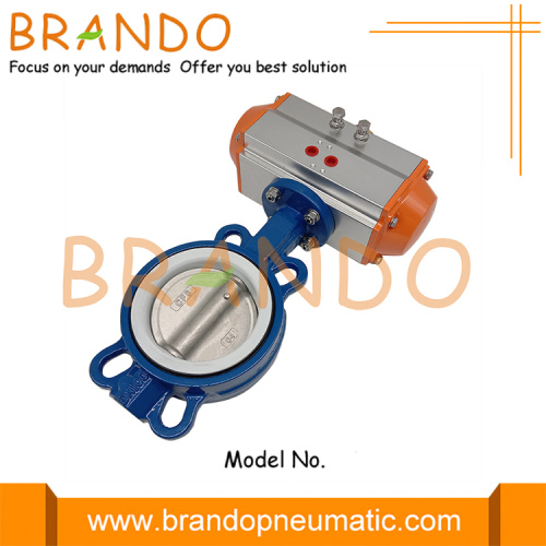 DN100 Gusseisen pneumatischer Stellantrieb betriebenes Schmetterlingsventil