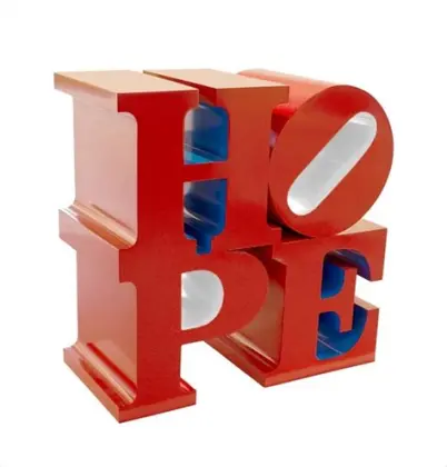 Plaza Street Art Outdoor Metal Statue Stainless Steel Hope Sculpture