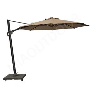 Aluminum Cantilever Patio Garden Outdoor Umbrella with LED