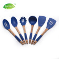 6 Pieces Nonstick Silicone Utensils With Wooden Handle