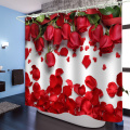 Water barrier hookless shower curtain