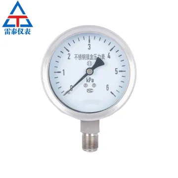 Accurate measurement of stainless steel pressure gauge