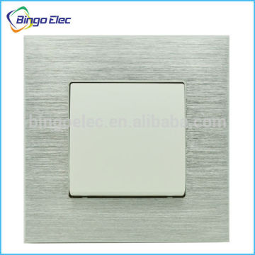 Aluminum panel 1gang 2way push light switch