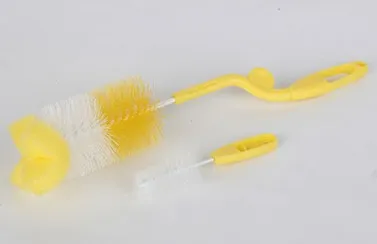 Plastic baby bottle cleaning brush hot baby feeding bottle brush Baby Bottle brush set