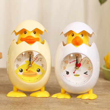 Creative Cartoon Eggshell Chicken Alarm Clock - Perfect Student Gift for Children's Bedroom