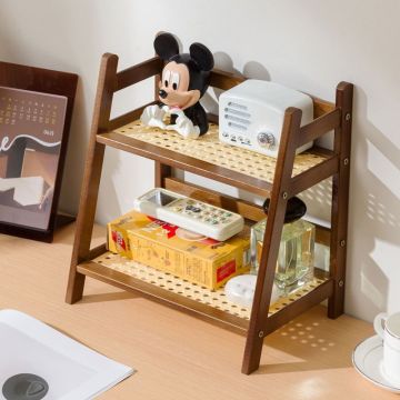 Настольный органайзер для хранения из ротанга и бамбука