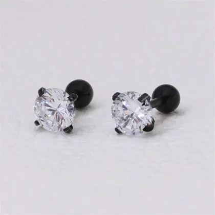 High Quality Diamond Cubic Oxide Stud Stud Earrings