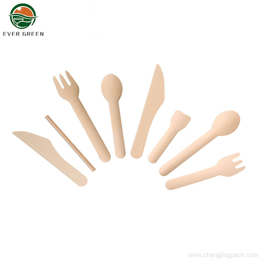 Disposable Spoon Fork Knife Biodegradable Tableware Cutlery