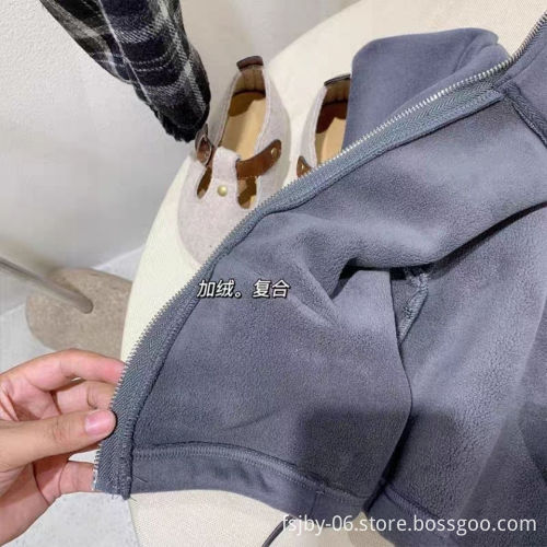 Children plus cashmere winter jacket for boys zipper new baby boys' jackets & coats