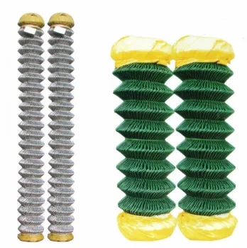 Galvanized PVC-Coated Wire Mesh Fencing: 100ft Roll Chain Link Fence for Baseball and Softball Fields