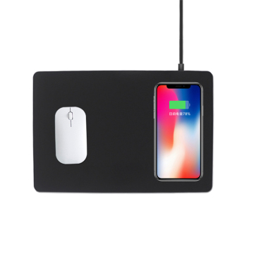 5/10W PU Leather Wireless Charging Mouse Pad