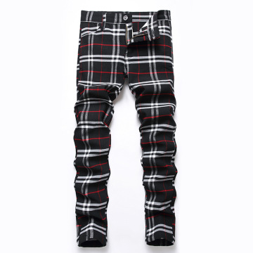 Men's Plus Size Slim-fit Plaid Casual Pants - New High Quality Fashion Streetwear