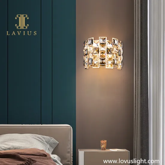 Modern style villa wall lamp Crystal custom creative wall lamp
