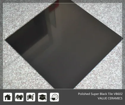 Foshan polished porcelain Black floor tiles