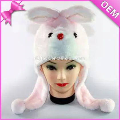 plush wolf hat,plush santa hat,stuffed animal hats