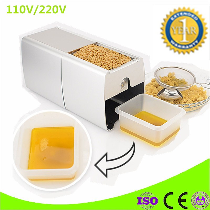 Mini Hot And Cold Oil Press Machine Peanut Soybean Oil Press Machine High Oil Extraction Rate