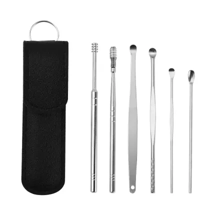 6pcs Stainless Steel Spiral Ear Wax Remover Tool - Factory Outlet