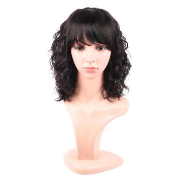 MEDIUM WIG HUMAN HAIR MADE