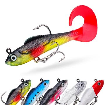 8.5cm 8.7g μολύβδου jig head μαλακό μπάσο δόλωμα Triple Hook Lure για ψάρεμα γλυκού νερού και αλμυρού νερού