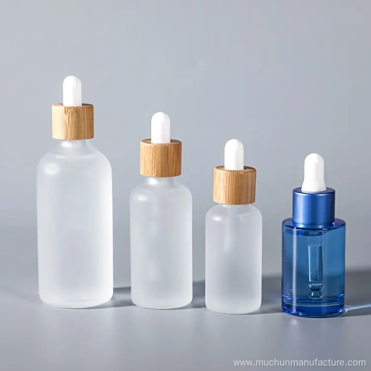 Empty Bamboo Dropper Serum Bottle