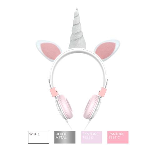 Wired Kids Unicorn ODM Headphone with in line mic