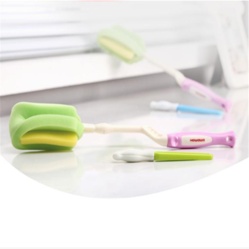 Baby Sponge Brush Botol Dan Nipple Brush Set