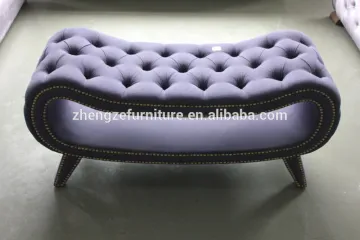 French style footrest round ottoman pouf footstool