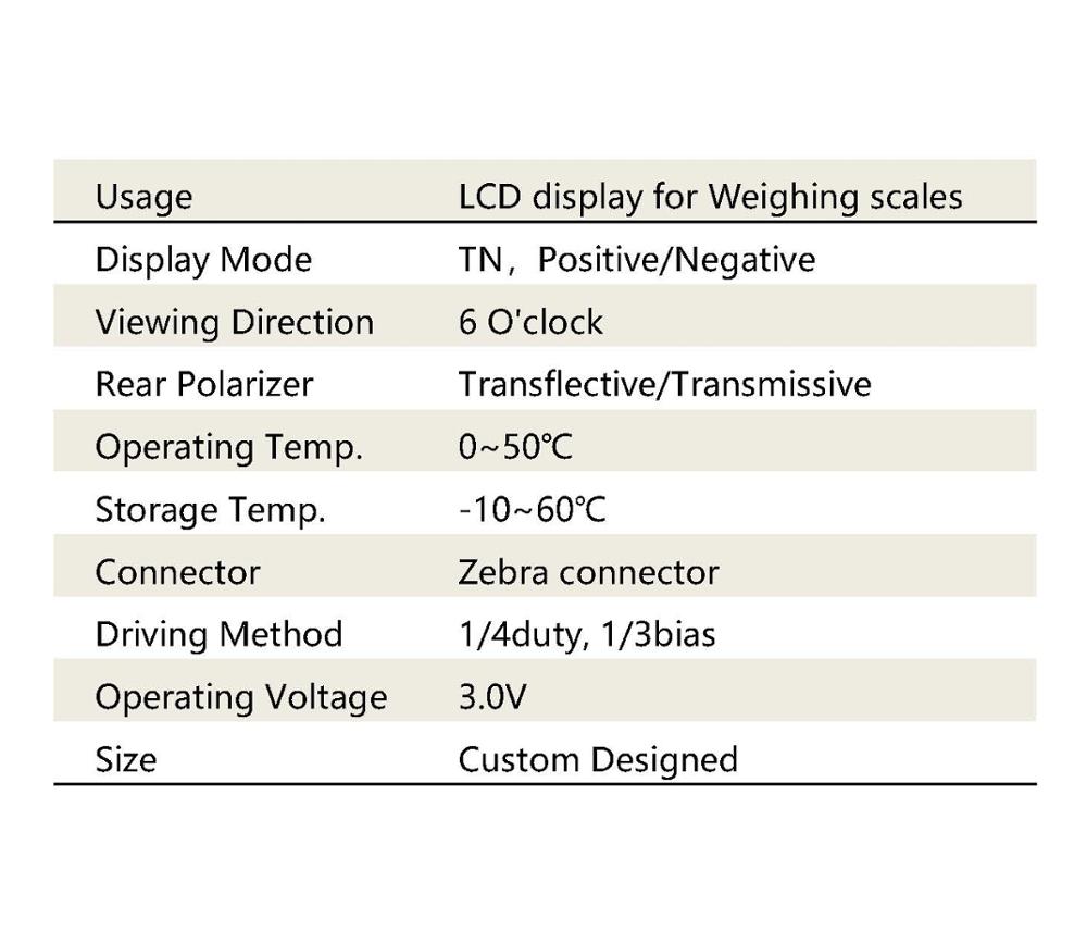 4-digit 7-segment Liquid Display Panel For Electronic Scales With Zebra ...