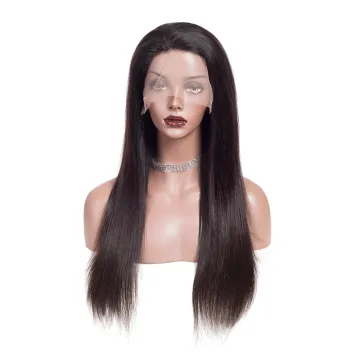 300% density  brazilian virgin hair straight human lace front indian remy wig